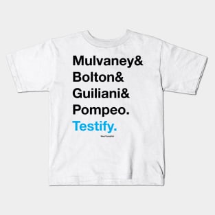 "Testify" - Black/Blue text Kids T-Shirt